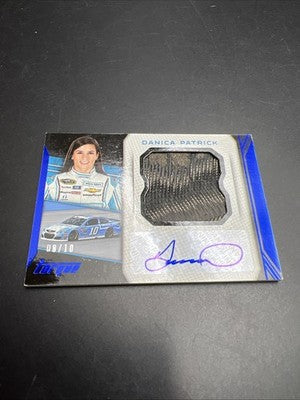 2016 Torque Panini Firesuit Signed Danica Patrick NASCAR Trading Card #/10