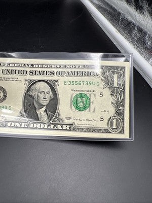2 Consecutive 2017 $1 FRN Federal Reserve Notes VF Very Fine / XF Circulated