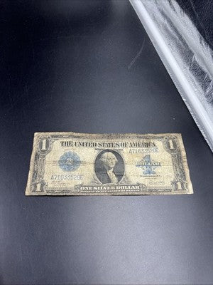 1923 One Dollar Silver Certificate Horse Blanket Very Circ FR. 238 Woods White