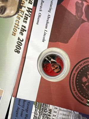 Lot of 10 Barack Obama Colorized US UNC Coins in Display Envelopes