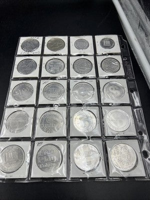 Lot of 20 $1 Aluminum Souvenir Casino Gaming Tokens AU / UNC