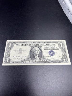 1957 A $1 One Dollar US Silver Certificate CH AU Neat Serial Number #41