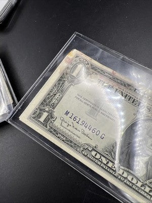 Lot of 4 1935 D $1 US Silver Certificates XF Details Stain - 3 notes Consecutive