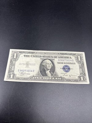 1935 B $1 One Dollar US Silver Certificate Blue Seal VF Very Fine Circ #214