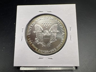 1989 1 Oz ASE American Silver Eagle Coin Gem BU Neat Toning Toner Obverse #26b