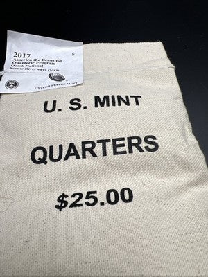 U.S. Mint Bag 100 2017 S 25c Ozark Riverways ATB Quarter Coins BU UNC