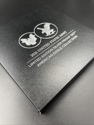 2021 Limited Edition US Silver Proof Set Complete T1 & 2 Silver Eagles w Box COA