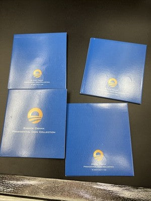 Lot of 16 Barack Obama Colorized US UNC Coins in Boxes Display Folders