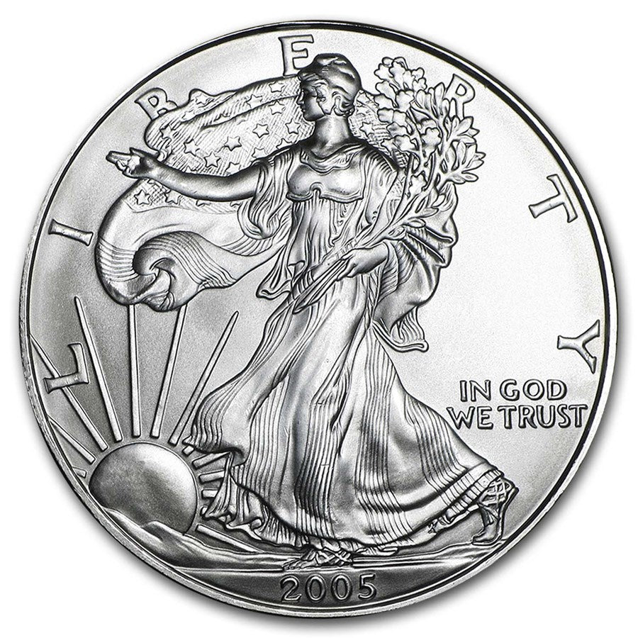 2005 $1 Silver Eagle BU UNC ASE Business Strike