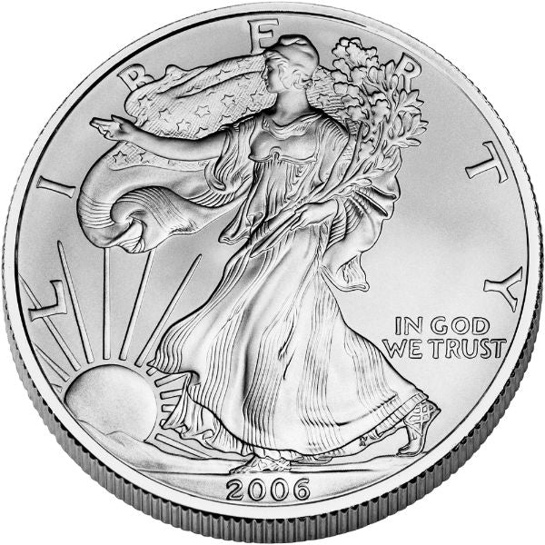 2006 $1 Silver Eagle 1 oz ASE American BU UNC Business Strike Single Coin