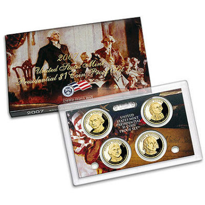 2007 S 4 Piece Presidential Dollar Proof Set