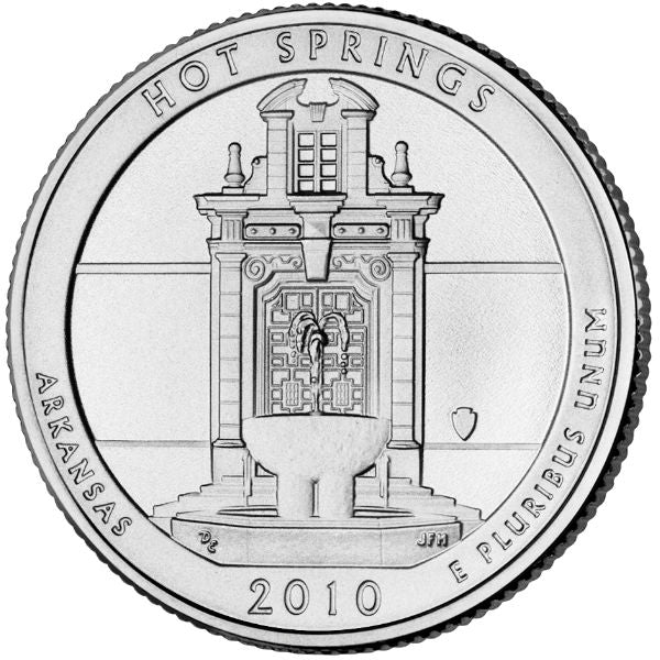 2010 P Hot Springs National Park (Arkansas) ATB 25c Quarter America The Beautiful Single Coin