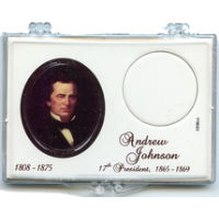 Marcus 2011 $1 A. Johnson Coin Holder Presidential Dollar Snaplock