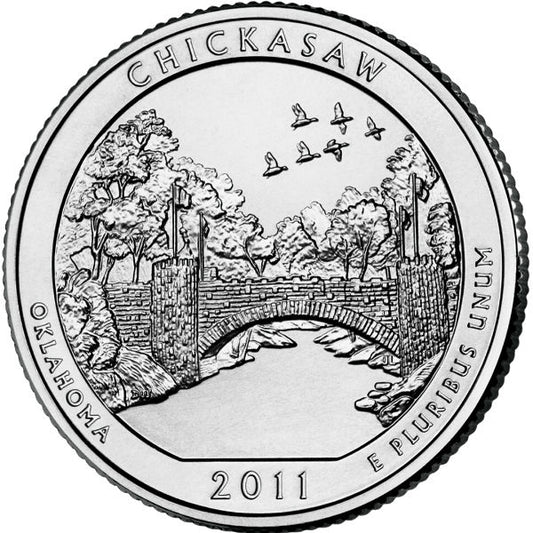 2011 D Chickasaw National Recreation Area (Oklahoma) ATB 25c Quarter America The Beautiful Single Coin