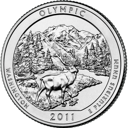 2011 P Olympic National Park (Washington) ATB 25c Quarter America The Beautiful Single Coin