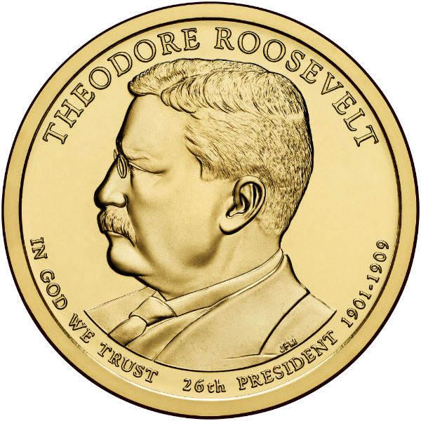 2013 P $1 Theodore Teddy Roosevelt Presidential Dollar Single Coin