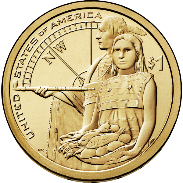 2014 S $1 Native American (Native Hospitality) Proof Brass "Golden" Dollar Coin