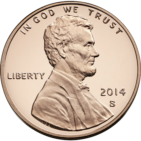 2014 S 1C Lincoln Shield Proof Cent Penny Single Coin