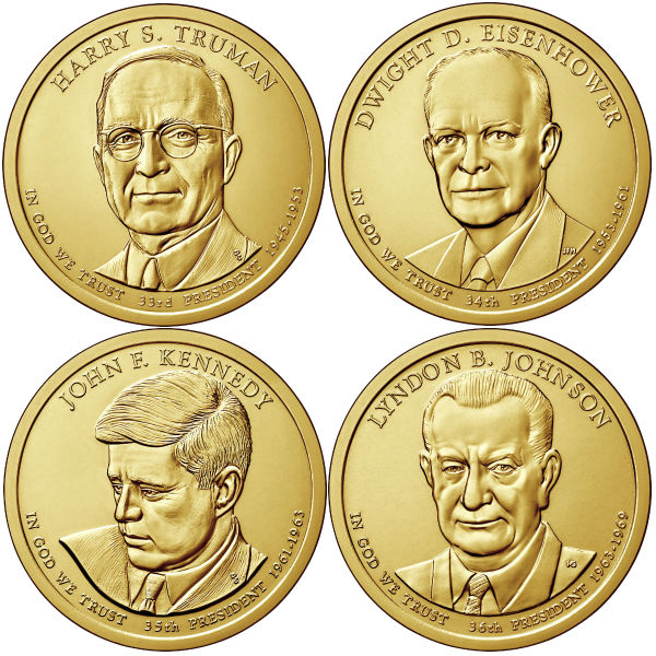 2015P $1 Presidential 4-Coin Set