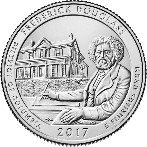2017 D Frederick Douglass National Historic Site (DC) 40-Coin Roll ATB America The Beautiful Quarter BU