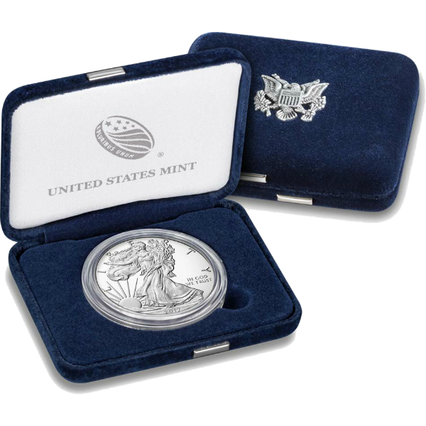 2017 W $1 Silver Eagle 1 oz ASE American BU UNC Business Strike Single Coin