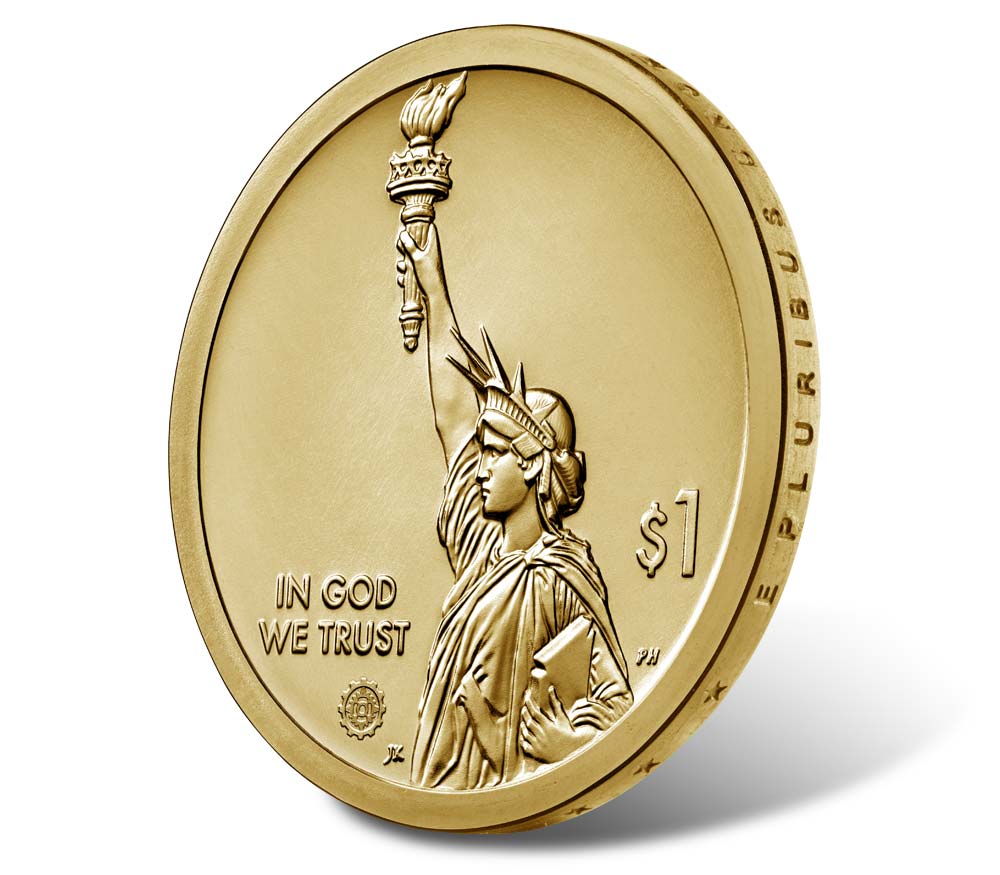 2019 P $1 American Innovation Dollar New Jersey Golden Dollar Single Coin