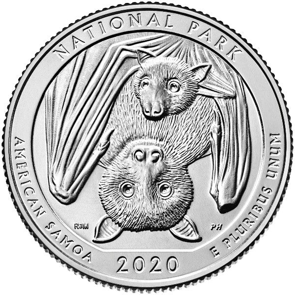 2020 P National Park of American Samoa ATB America The Beautiful Single Coin BU