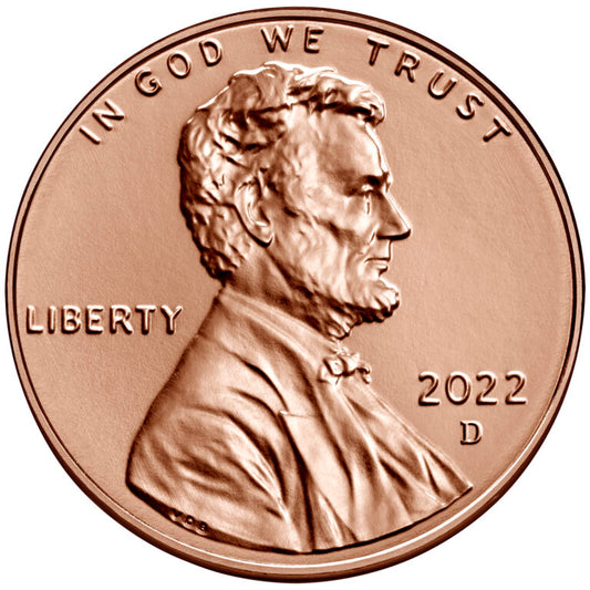 2022 D 1C Lincoln Shield Cent Penny Single Coin BU