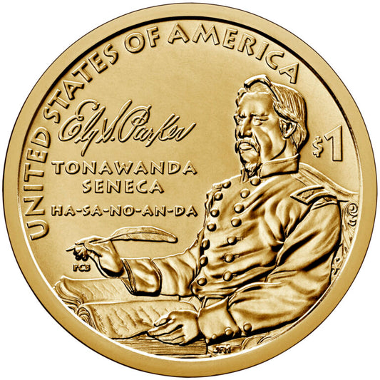 2022 P Native American $1 Golden Dollar Single BU Coin Ely Samuel Parker