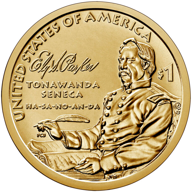 2022 D Native American $1 Golden Dollar Single BU Coin Ely Samuel Parker