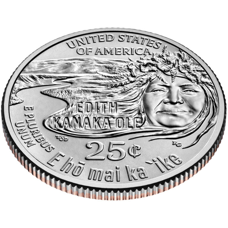 2023 P 25c American Women Quarter Edith Kanakaʻole Single Coin BU UNC Uncirculated