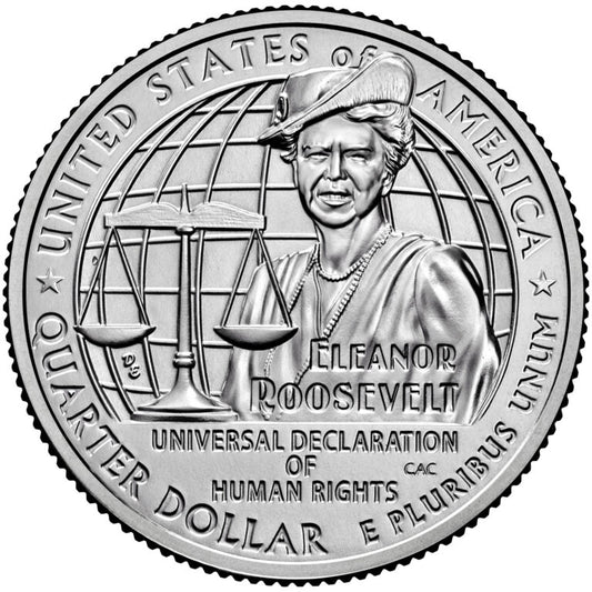 2023 P 25c American Women Quarter Eleanor Roosevelt Single Coin BU UNC Uncirculated