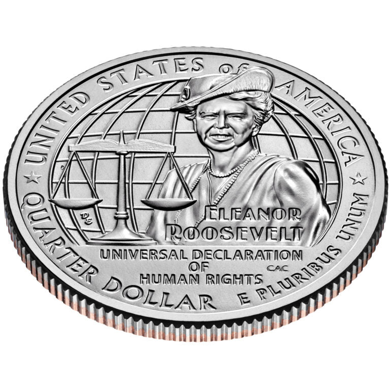 2023 D 25c American Women Quarter Eleanor Roosevelt Single Coin BU UNC Uncirculated