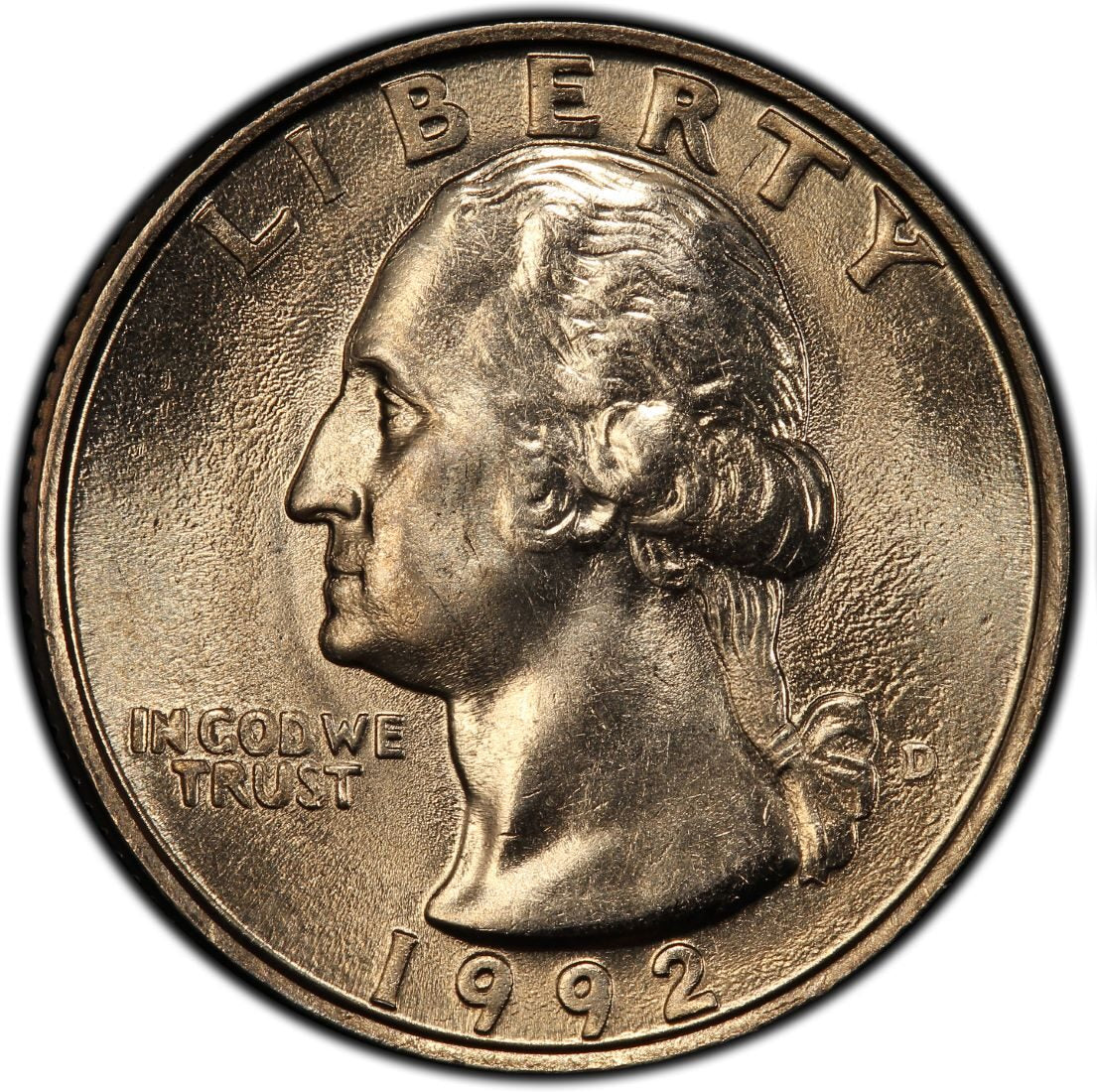 1992 D 25C Washington Quarter Clad Single Coin BU UNC