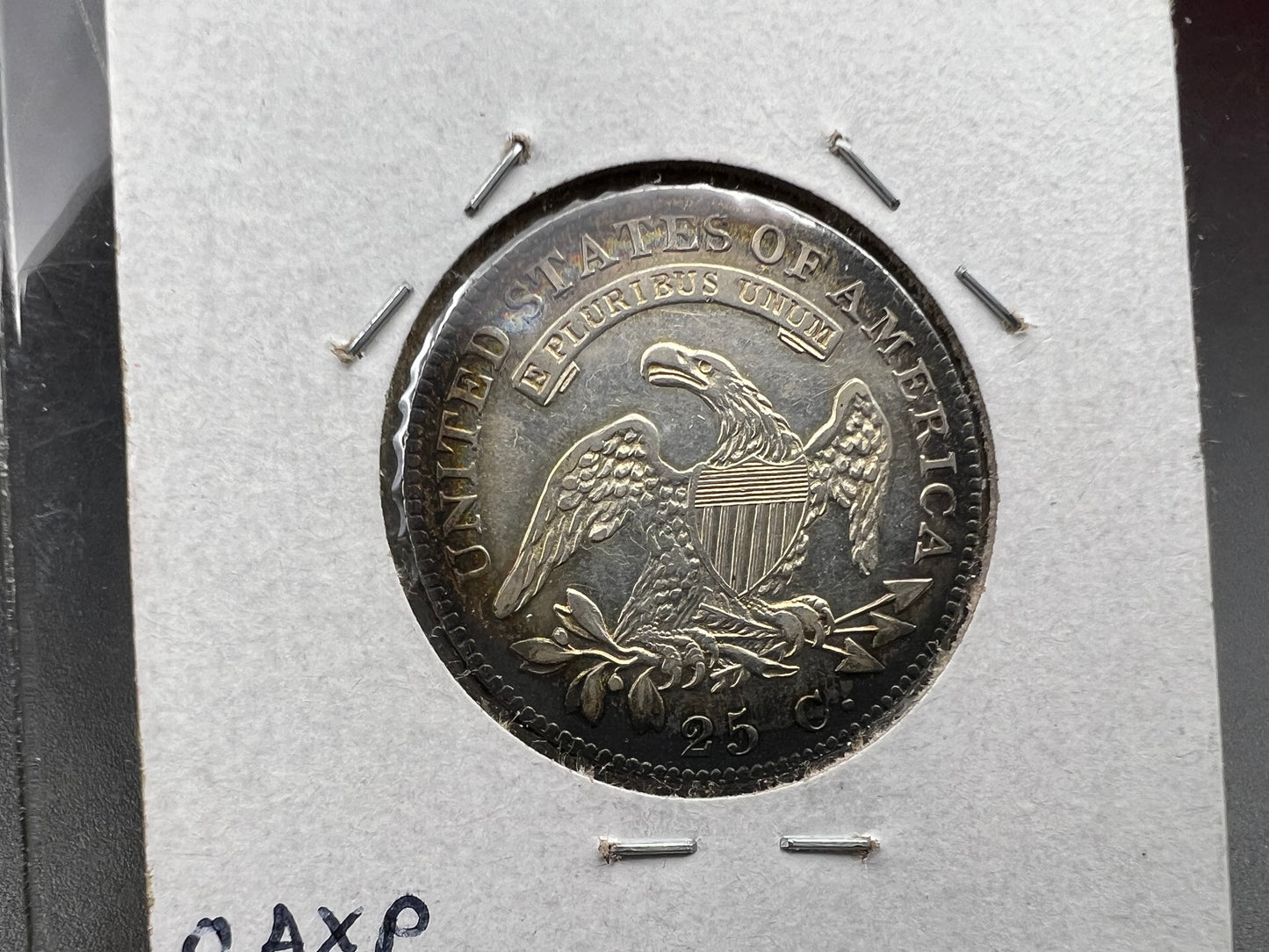 1825/4/2 25c Liberty Capped Bust Quarter coin UNC Details Cleaned