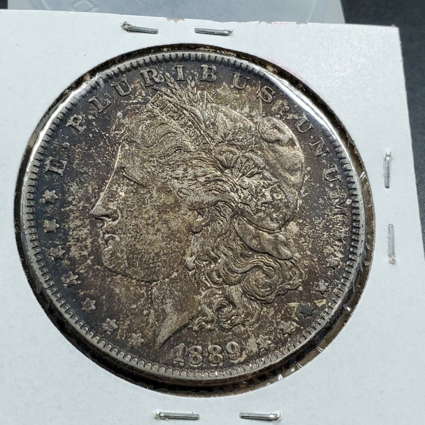 1889 $1 Morgan Silver Dollar Coin Choice XF EF / AU Original Toning