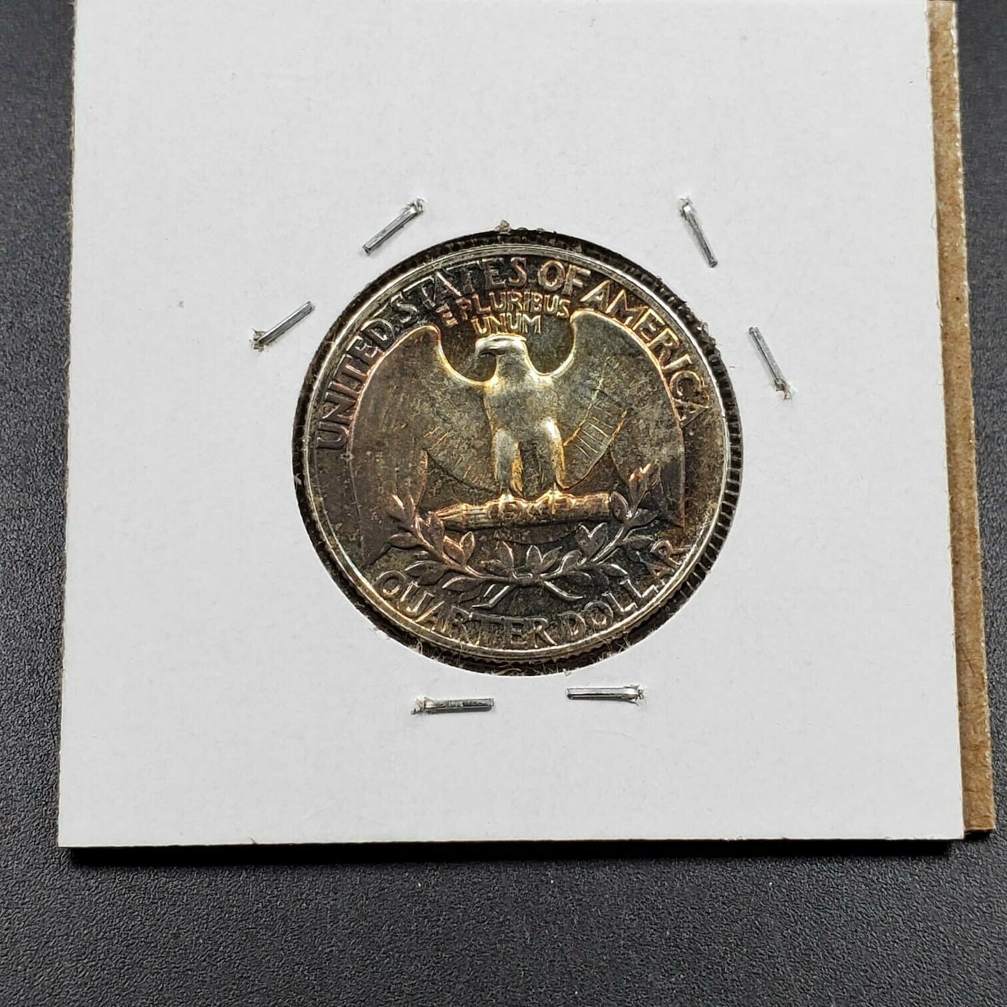 1962 P 25C Washington Quarter Silver Coin Gem Proof Cameo Neat Toning