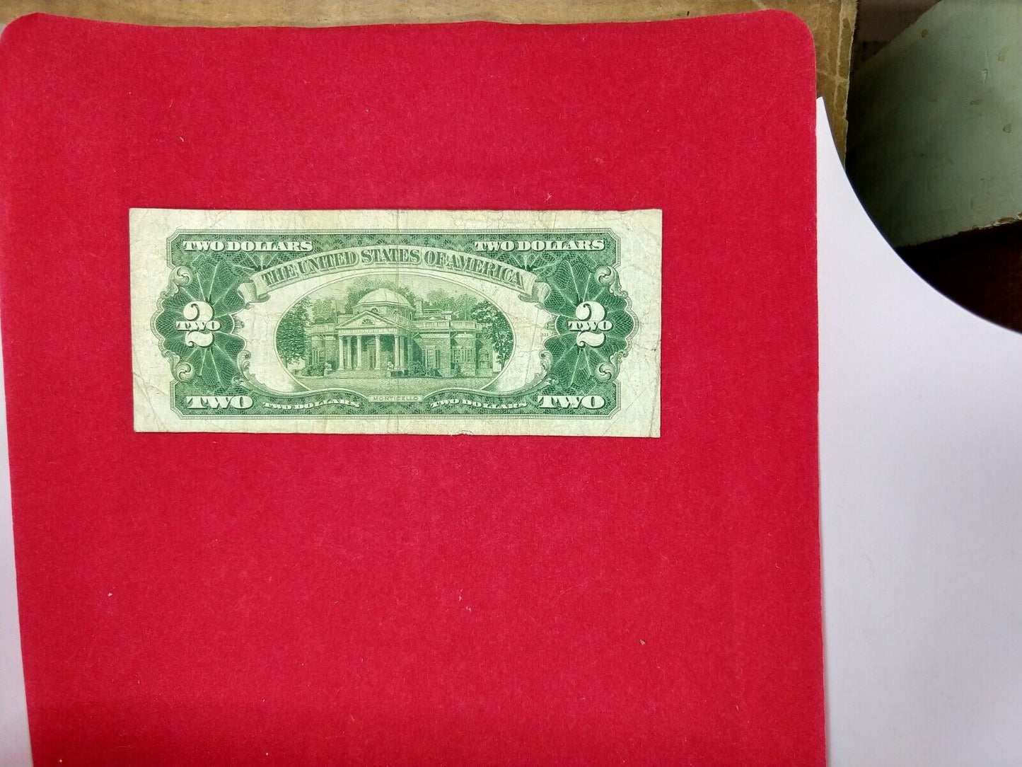 1928 $2 G Legal Tender Note Bill Red Seal DOUBLE REPEAT SERIAL # VG / FINE 💵