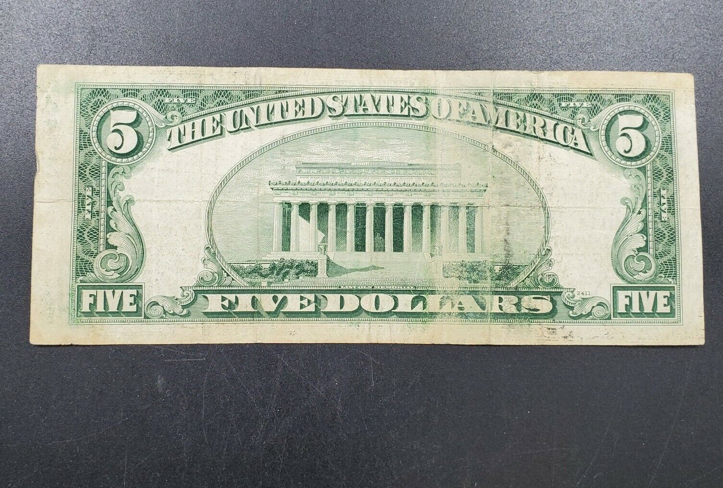 1953 $5 Silver Certificate Blue Seal VF VERY FINE Circ DOUBLE REPEAT SERIAL # 💵