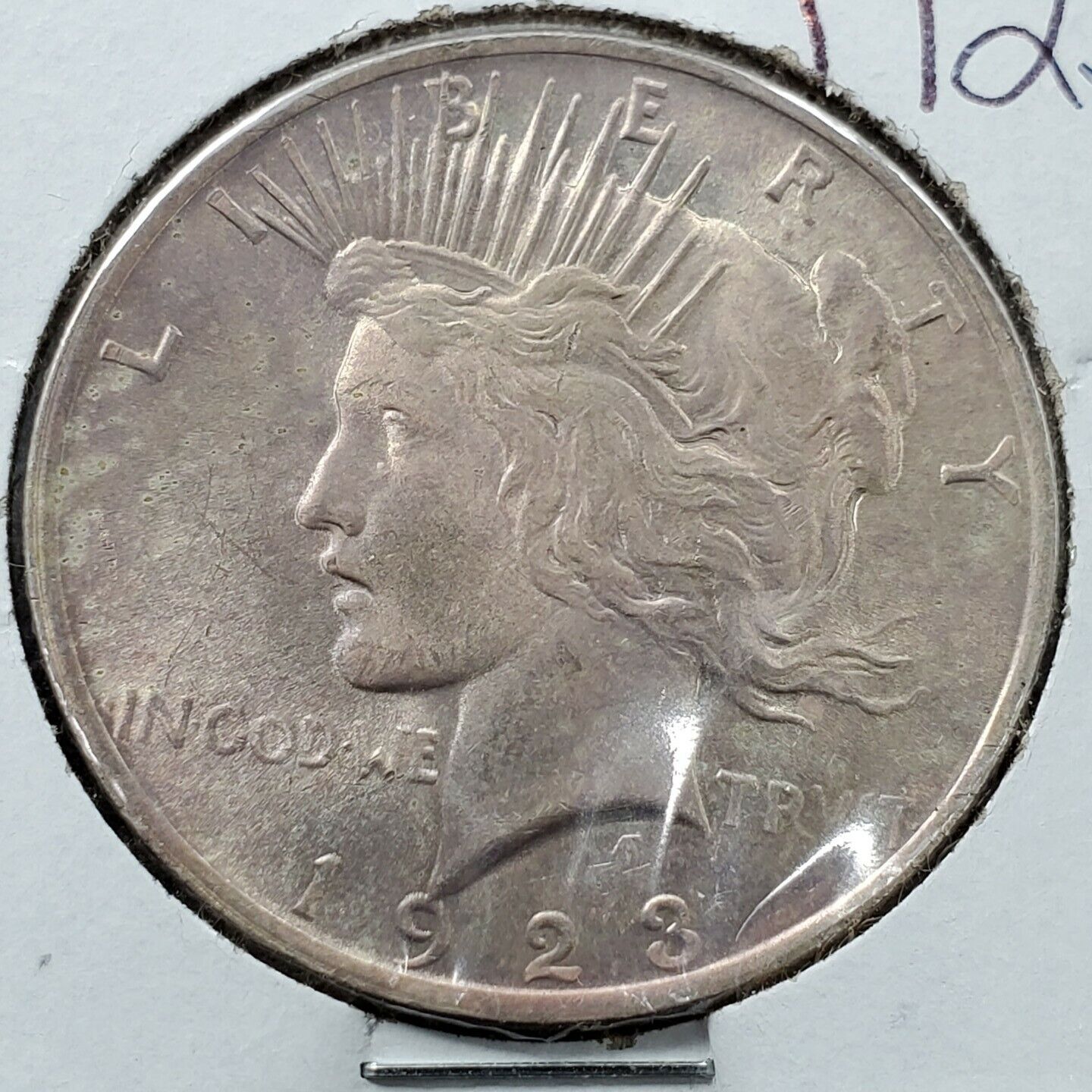 1923 P Peace Silver Eagle Dollar Coin Choice BU Uncirculated Neat Toning Toner