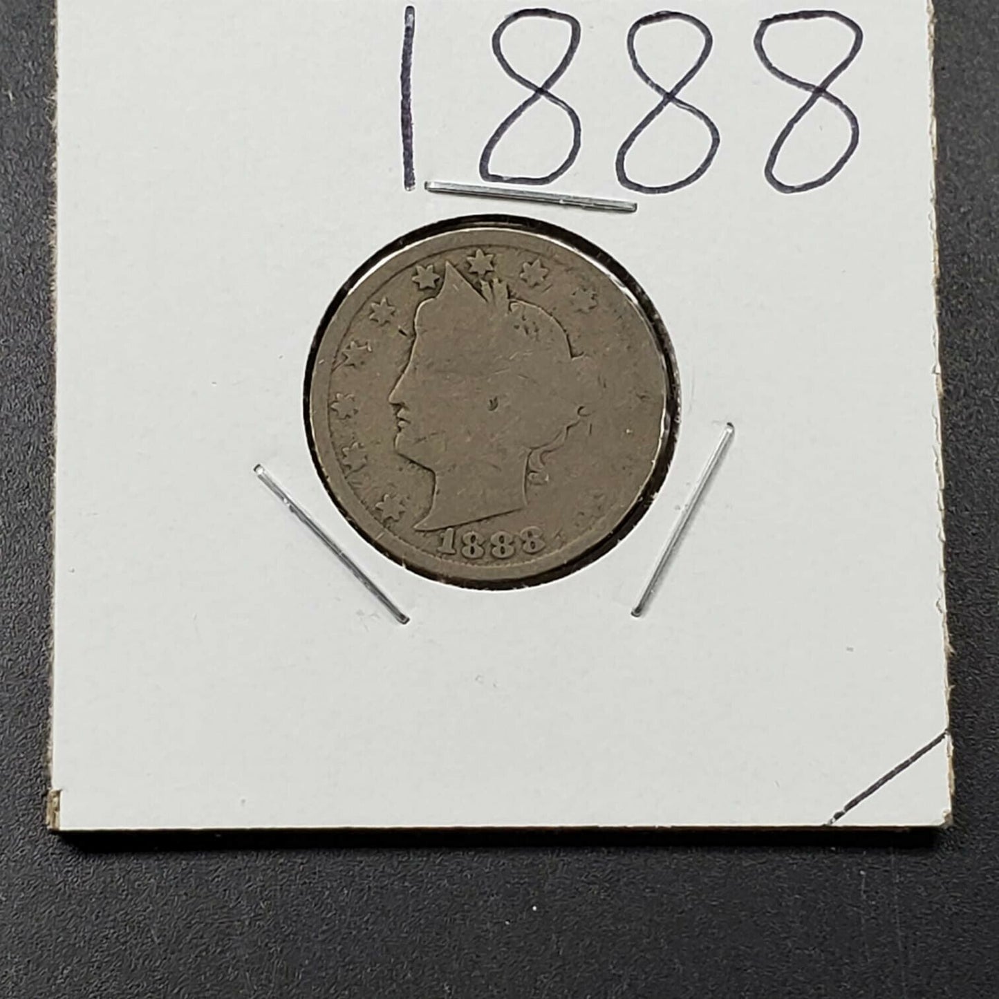 1888 Liberty Head V Nickel Choice AG ABOUT GOOD Circulated SEMI KEY DATE