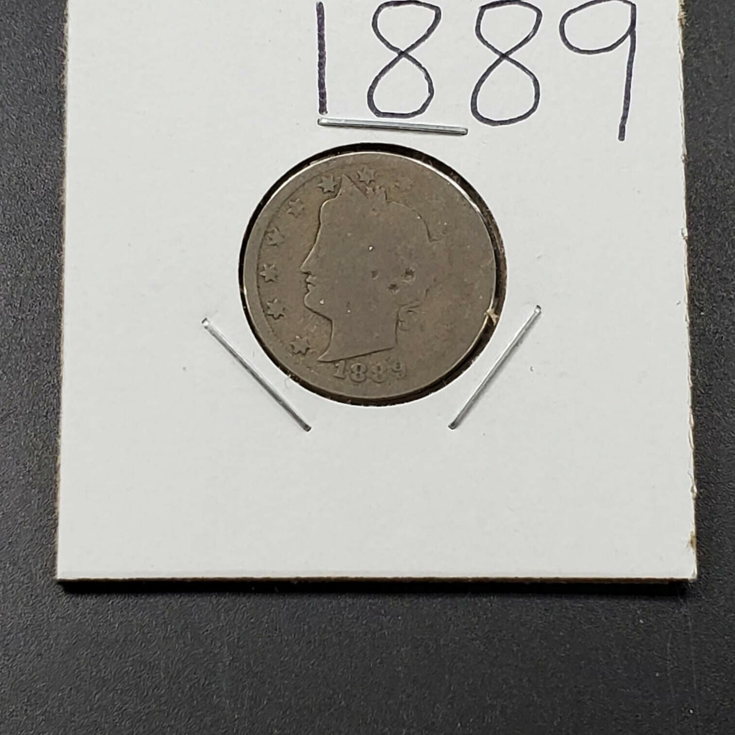 1889 Liberty Head V Nickel Choice AG ABOUT GOOD Circulated