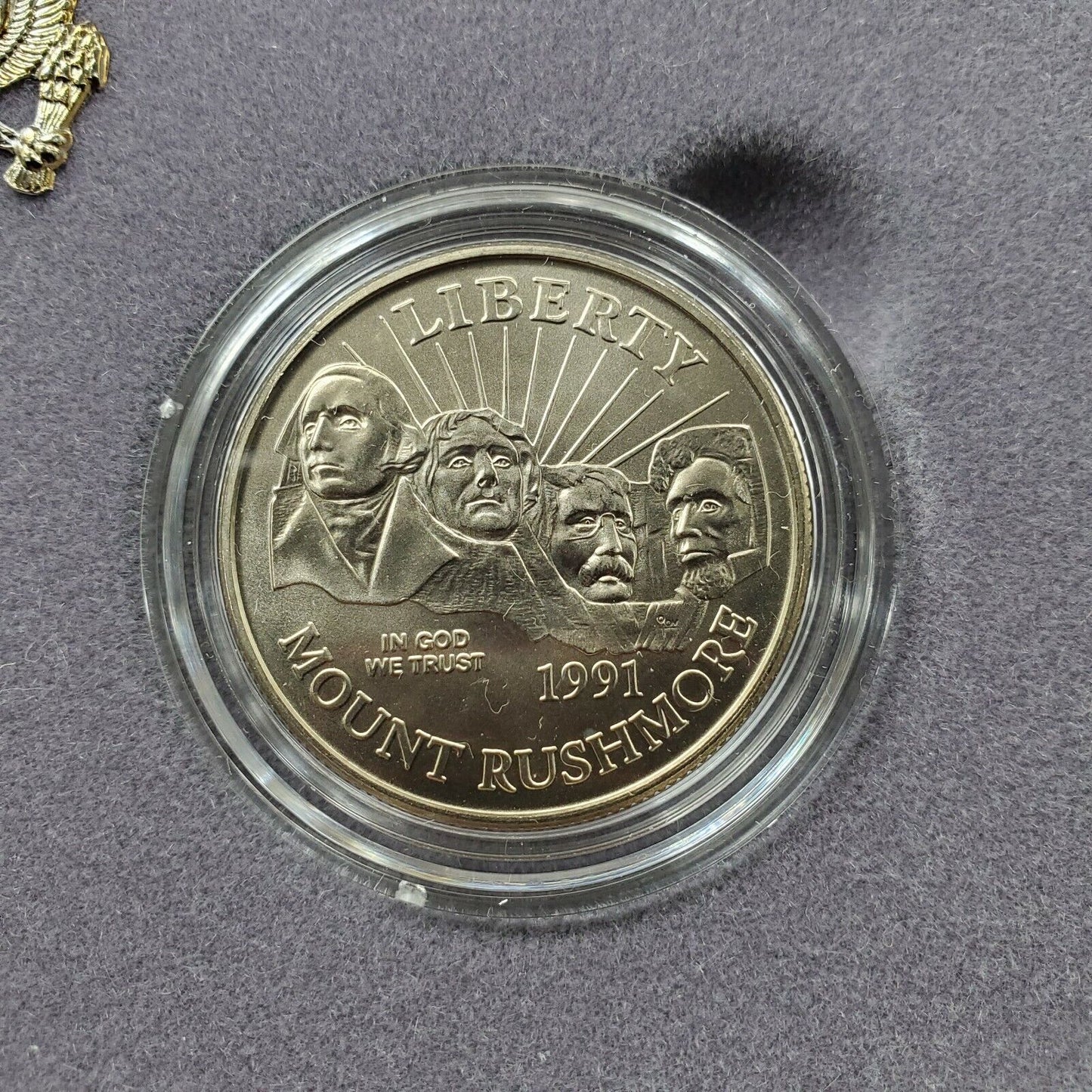 1991 Mount Rushmore Commemorative GEM BU Silver Dollar COIN $1 50C Half Set