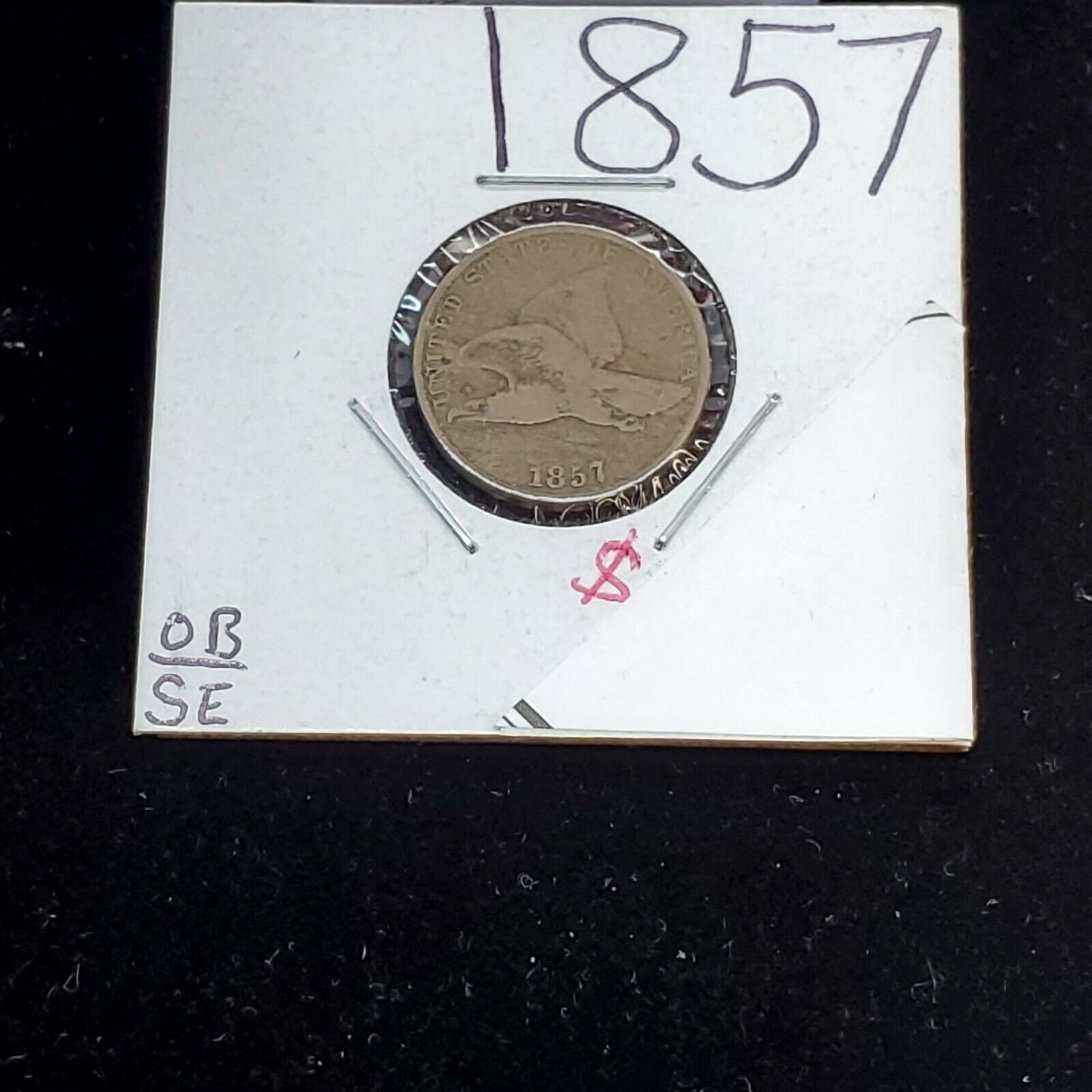1857 Flying Eagle Cent Penny Coin CHOICE Fine NEARLY VF Pre Civil War Era