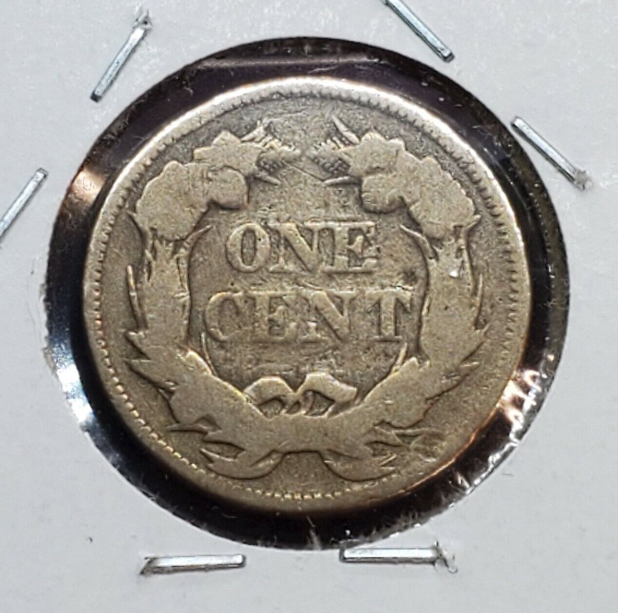 1857 Flying Eagle Cent Penny Coin Acid Restored Worn Condition Pre Civil War Era