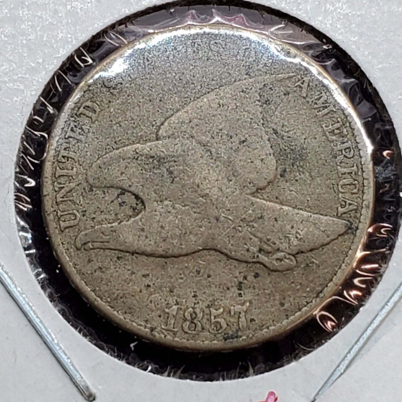 1857 Flying Eagle Cent Penny Coin Decent Circulated Condition Pre Civil War Era