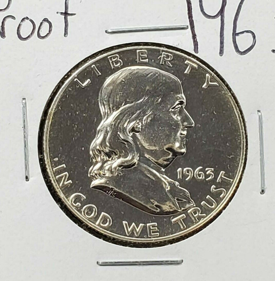 1963 P Franklin Silver Half Dollar Coin Choice Gem Proof Not Much Toning Origina