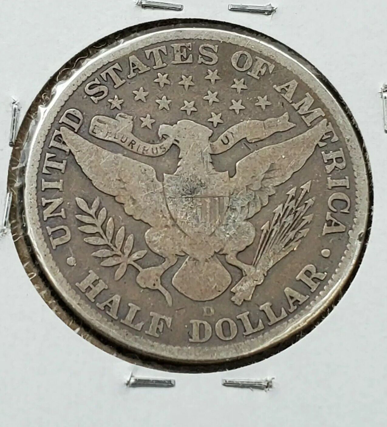 1915 D Barber Silver Half Dollar 50c Coin CH G GOOD / VG VERY GOOD CIRCULATED