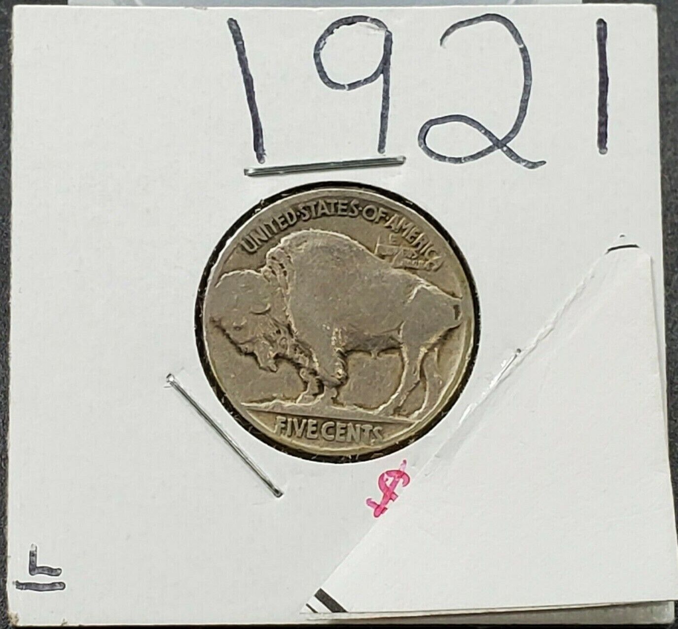 1921 P 5c Buffalo Nickel Nice Coin Choice AG / Good Circulated