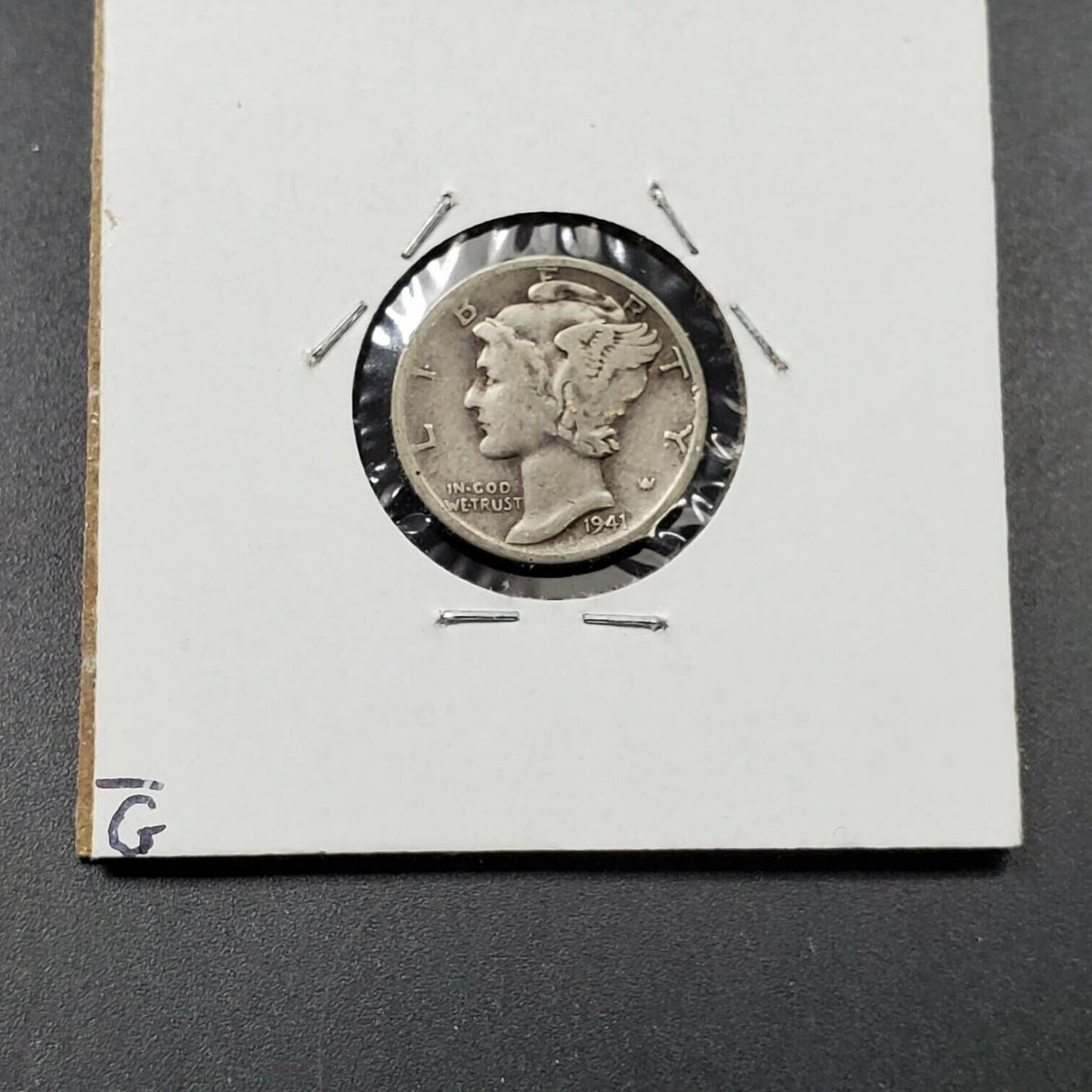 1941 S Mercury Dime Silver Coin Large S Trumpet Tail Variety Circulated 2